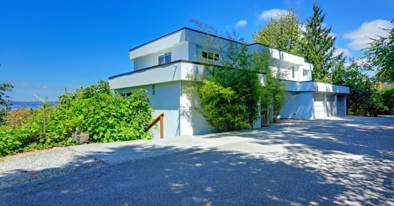 modern house with new roof