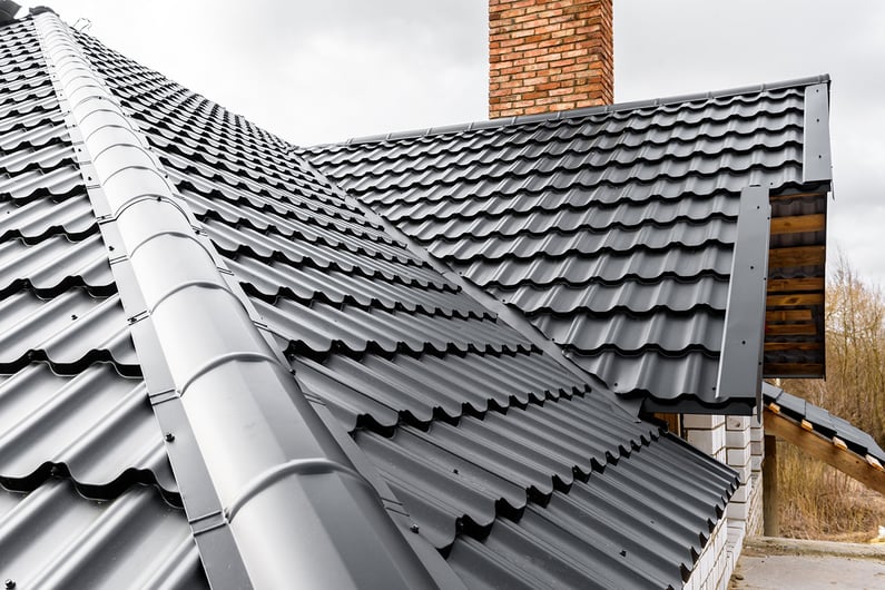 dark grey metal roof