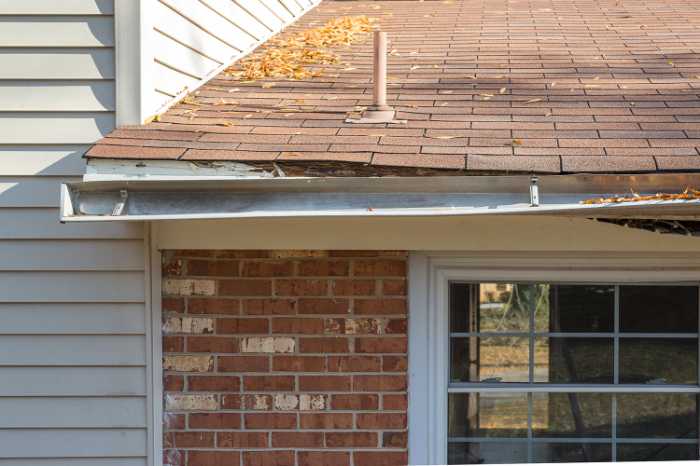 example of gutter damage